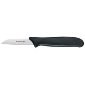 Cuțit de decojit Fiskars Essential 7 cm, mâner negru, lamă din oțel inoxidabil - Fiskars Cuțite de bucătărie