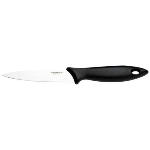 Fiskars paring knife, stainless steel, 11 cm blade, black handle