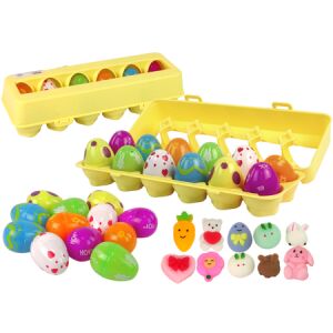 Húsvéti tojás készlet 12 darab squishy játékokkal, húsvéti témájú játékok, stresszoldó játékok - Lean Toys