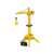 Žltý hračkársky stavebný žeriav s diaľkovým ovládaním, otáčanie o 360 stupňov, zdvíhacie a spúšťacie funkcie, pre deti
