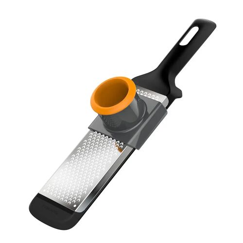 Angled view of Fiskars Functional Form Fine Grater with Safety Holder