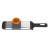 Fiskars Functional Form fine grater, black and orange grater with a container, flat view