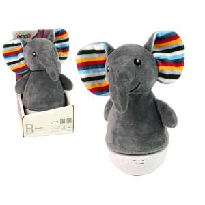 Zenélő ,táncoló elefántos lámpa szürke 9 cm 13864