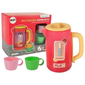 Játék Elektromos Vízforraló készlet gyerekeknek, piros vízforraló és csészék,  szerepjáték konyhai készlet - Lean Toys