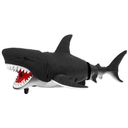 Jucărie rechin negru cu telecomandă cu funcție de pulverizare cu apă, Jaws Carcharodon, 6+ ani