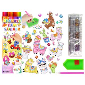 Gyémánt hímzés lama Animals mozaik matricák készlete 14968 146088465 - Lean Toys