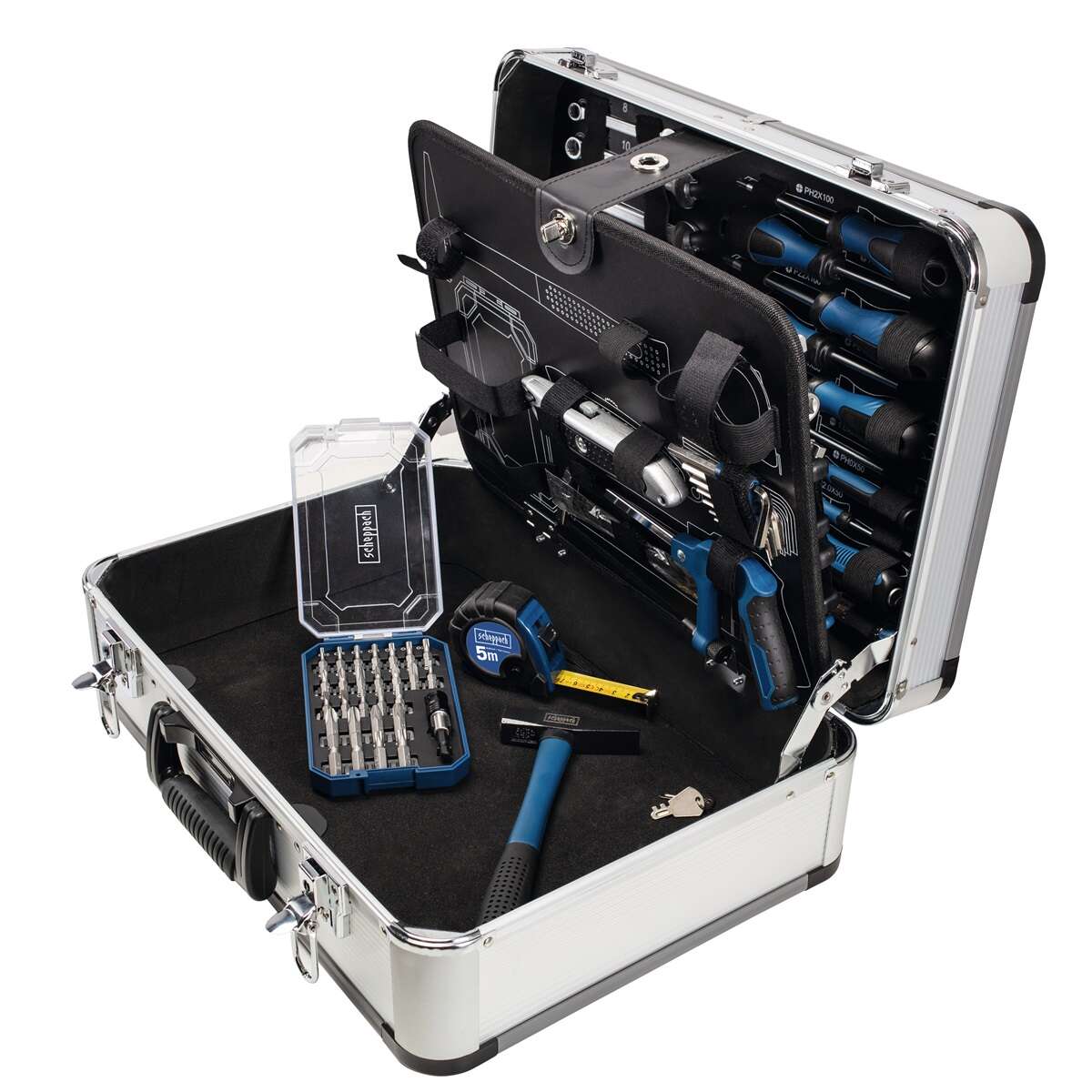 Scheppach TB 150 Alumínium Szerszámos Koffer, 101 darabos
