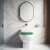 Pepita MDF toilet seat with slow-closing lid - Leaf #green, in bathroom setting