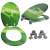 Pepita MDF toilet seat with slow-closing lid - Leaf #green, with hinges