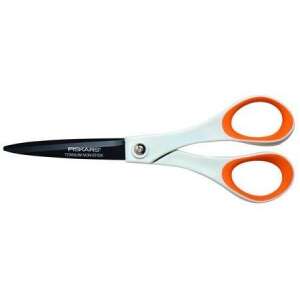 Nožnice Fiskars s titánovým, nepriľnavým povrchom, 17 cm, biele a oranžové - Fiskars
