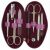 DUP GITA 8-piece manicure set with Solingen scissors in a pink patterned case