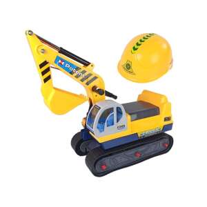 Set excavator si casca pentru copii, 47 cm x 26 cm x 31 cm, Lean 9270 70993166 - Mașină de lucru pentru copii