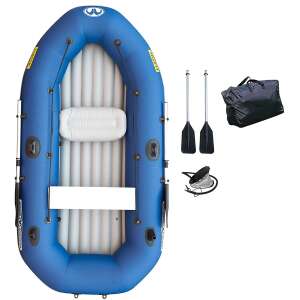 Aqua Marina Classic 4 person inflatable boat with accessories, blue - Sport & Leisure
