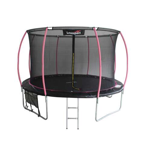 LEAN Sport Max trampolin 14 stopa crno-ružičaste boje 70996553