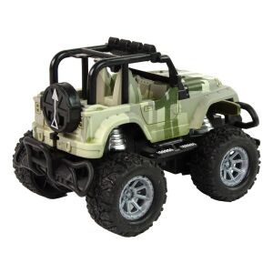 Lean Toys Off Road R/C 1:43 méretarányú távirányítós autó, terepszínű, hátsó nézet - Lean Toys