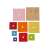 Wooden stacking pyramid toy pieces, 8 colorful squares, for toddlers and preschoolers