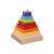 Wooden stacking pyramid toy with colorful squares, 8 pieces, for toddlers and preschoolers