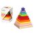 CUBIKA Wooden Pyramid Stacking Toy, Colorful Squares Educational Game, Unboxed