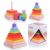 Wooden Pyramid Stacker with Colorful Squares 13357 15549 71001685