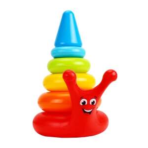 Jucărie colorată de stivuire melc pentru copii mici, puzzle piramidal de dezvoltare - TechnoK