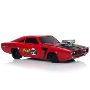 Czerwony Model Muscle Car - Skala 1:20 - Widok Pod Kątem - Pojazd zdalnie sterowany