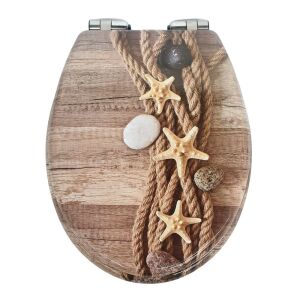 Pepita MDF Toilet Seat with Soft Close Lid - Starfish #brown 128154256 - Toilet Seat