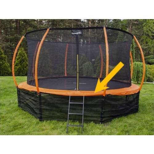 LEAN SPORT BEST trampolina 14 stóp z siatką bezpieczeństwa i drabiną