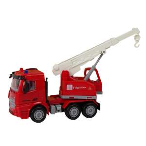 Straż pożarna ustawia dźwig znaki drogowe strażak