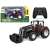 Červený diaľkovo ovládaný traktor s pohyblivým vedrom, mierka 1:24, hračka Kondi