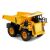 Távirányítós billenő teherautó játék, sárga építőipari jármű