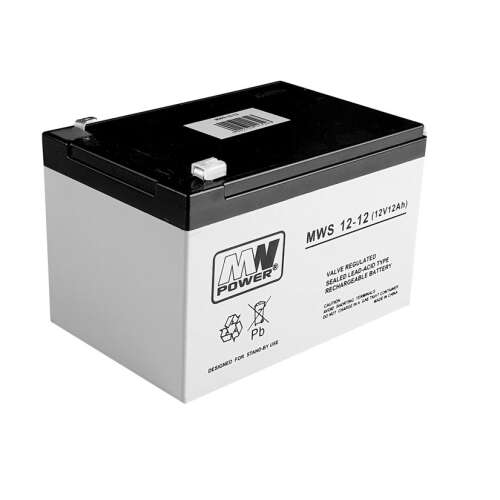 MW Power 12V 12Ah zárt ólom-savas akkumulátor