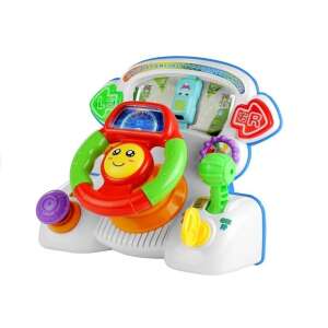 Interaktív kormánykerék játék fényekkel és hangokkal babáknak, tökéletes a finommotoros készségek és a képzelőerő fejlesztéséhez - Babajáték