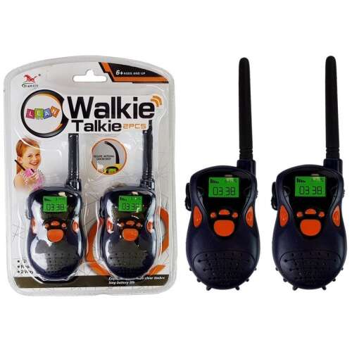 Leantoys Walkie Talkie gyerekeknek, 100m hatótávolság, sötétkék, 2 darabos, csomagolt és csomagolás nélküli