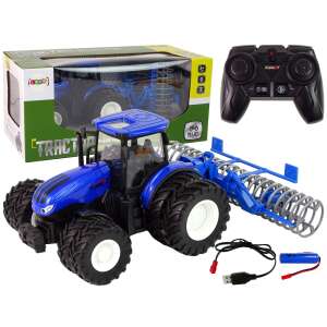 Távirányítós traktor 1:24 Blue Plough Metal 13346 71032278 Távirányítós járművek