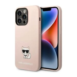 Karl Lagerfeld Choupette rosa Silikonhülle für iPhone 14 Pro Max - Karl Lagerfeld Handyhüllen