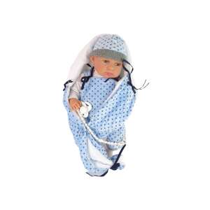 46cm Baby Doll with Blue Star Blanket, Collectio brand, baby doll, toy doll, play doll, pretend play, role play, baby care, nurturing, empathy, responsibility, educational toy, gift for kids, girls toy, boys toy - Lean Toys