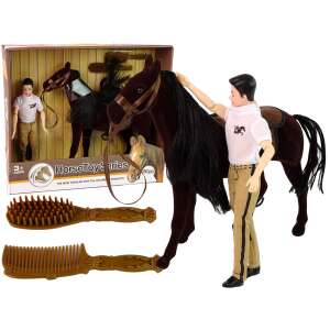 Barna ló lovasával és kiegészítőkkel 13939 71033423 