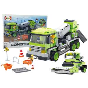 Set de construcție compatibil cu LEGO, 369 de piese, construiește un camion cu betonieră și un cilindru rutier, pentru copii de 6 ani și peste - Lean Toys Jocuri de constructie - Lego