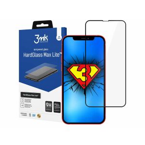 3mk HardGlass Max Lite iPhone 13 Pro Displayschutzfolie mit Verpackung und Telefon - 3MK Schutzfolien für Handys