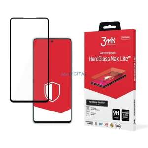 Folie de protecție ecran 3mk HardGlass Max Lite pentru Samsung Galaxy A73 5G, ramă neagră, cu ambalaj - 3MK Folii protecție
