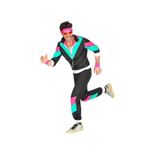 80er Jahre Retro Trainingsanzug Kostüm - Herren - S 84783328