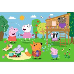 Peppa Pig 24 piece Maxi puzzle by Trefl, featuring Peppa and her friends playing in the garden - Puzzle