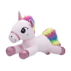 Pink lying down rainbow unicorn plush toy, 40 cm - Plush Toy