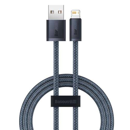 Cablu de date si incarcare, Baseus, Cablu USB la IP tip lightning, 2.4A, 200cm, Gri (CALD000516) (CALD000516)