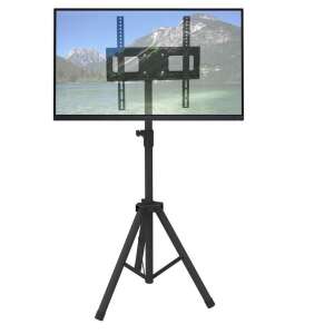 Techly ICA-TR17T2 17"-60" Podstavec na podlahu pre LCD TV/monitor - Čierna, nastaviteľná výška, sklon a otáčanie, stojan pre TV - Techly
