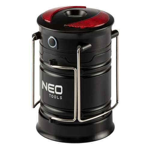 Neo Tools 99-030 Kempingová lampa, 3 funkcie, napájanie batériami, kob led, čierna 71063490