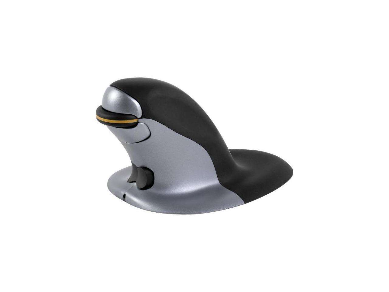 Fellowes penguin "m" vezeték nélküli vertikális egér - fekete/ezüst