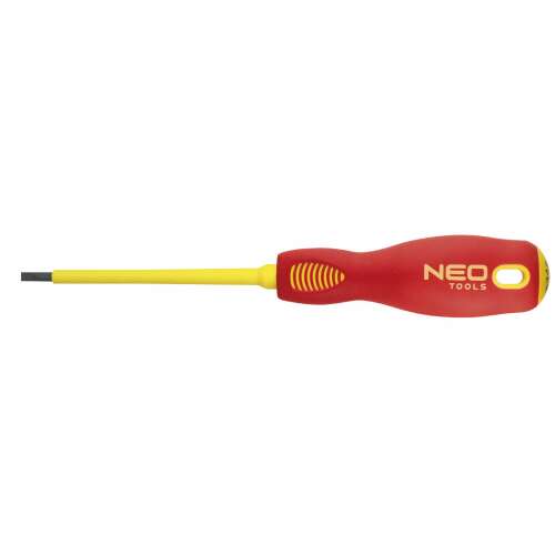 Neo Tools 04-054 csavarhúzó, lapos, 5,5x125 1000v, szigetelt, Piros/Sárga