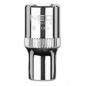 Neo Tools 08-222 dugókulcs 5mm, 1/4, hatlapú, superlock, Ezüst