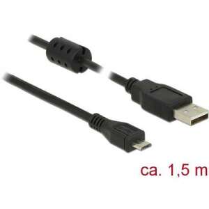Kabel USB 2.0 Delock, wtyczka typu A > wtyczka Micro-B, 1,5 m, czarny - Kabel USB